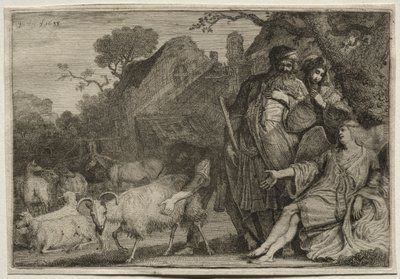 En engel forudsiger Abrahams søns fødsel, 1638. af Gerrit Claesz. Bleker