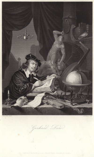 Portræt af Gerrit Dou af Gerrit Dou