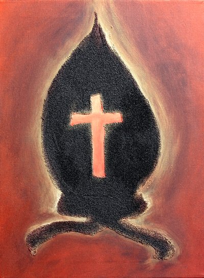 Crown 16, 2013 (sand og akryl på lærred) af Gerrit Greve