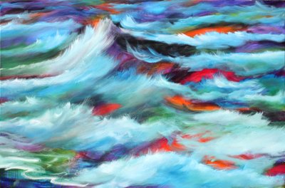 Wonderment Seas, 2015 (akryl på lærred) af Gerrit Greve