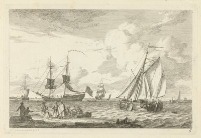 Havlandskab med forskellige sejlskibe Forskellige skibe (serietitel) af Gerrit Groenewegen