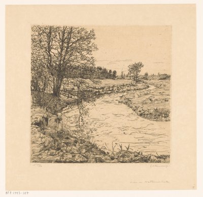 At the Hattemerbeek (original titel på objektet) af Gerrit Haverkamp (signed by artist)