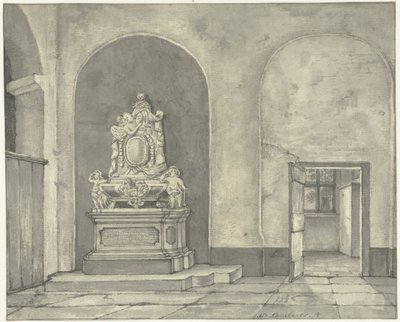 Balths begravelsesmonument. Fredericus von Stosch i Janskerk i Utrecht af Gerrit Lamberts