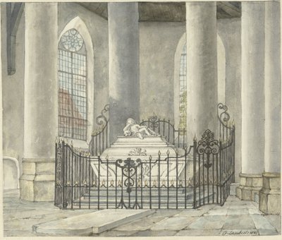 Begravelsesmonument over Catharina Alida van der Dussen, i en kirke i Culemborg af Gerrit Lamberts