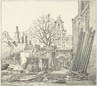 Nedrivningen af ​​det vestindiske hus i Amsterdam af Gerrit Lamberts