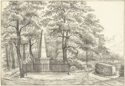 Mindesmærket for Witte van Haemstede, grundlagt i 1817 af David Jacob van Lennep på Huis te Manpad i Heemstede af Gerrit Lamberts