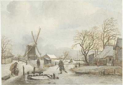 vinterlandskab af Gerrit Lamberts