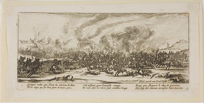 Slaget, planche tre fra Krigens store elendighed af Gerrit Lucasz van Schagen