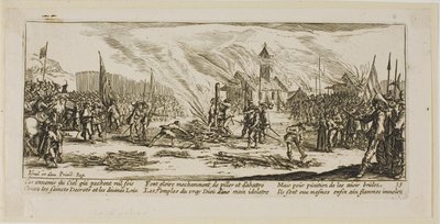 The Stake, planche 13 fra Krigens store elendighed af Gerrit Lucasz van Schagen