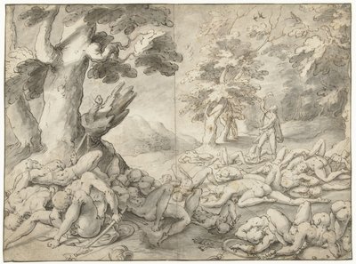 Samson efter at have besejret filistrene af Gerrit Pietersz. Sweelink