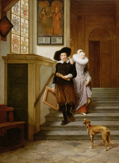 Frans Hals (1580-1666) og hans Hustru Lysbeth Reyniersdr af Gerrit Postma