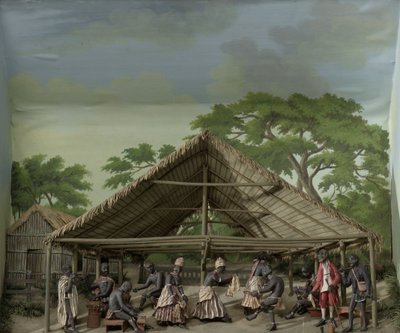 Diorama of a Du, dansefest på plantagen af Gerrit Schouten