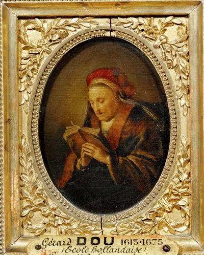 Femme agee: la mere de Rembrandt ... af Gerrit or Gerard Dou