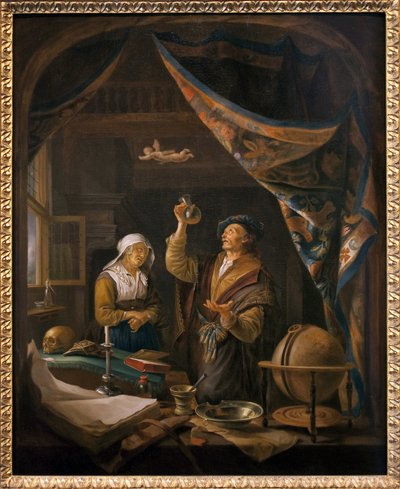 The doctor in urine. From a painting by Gerard Dowdani af Gerrit Dou