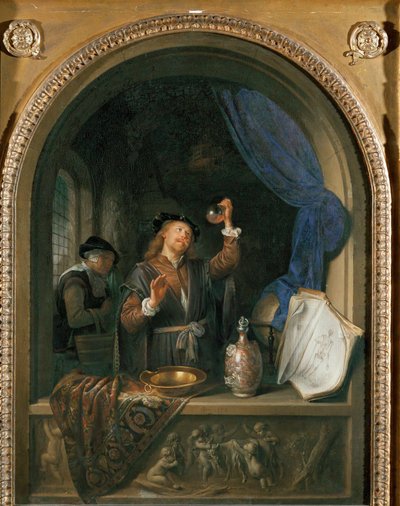 Lægen (maleri på egetræ) af Gerrit or Gerard Dou