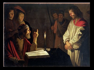 Kristus før Kajfas af Gerrit van Honthorst