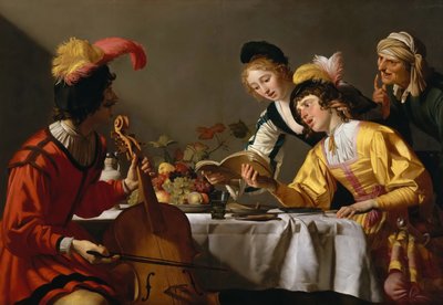 Koncert, ca 1627. af Gerrit van Honthorst