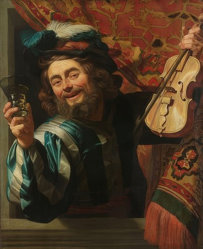 Den muntre violinist. 1623 af Gerrit van Honthorst