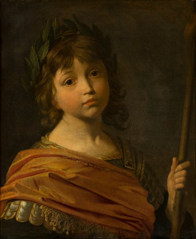 Portræt af Maurice eller Moritz, Prins Palatiner (1621-1652) afbildet som Mars, da en dreng, ca. 1625-35 (olie på lærred) af Gerrit van Honthorst