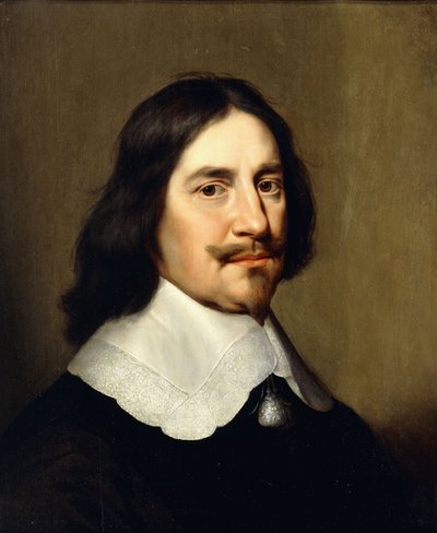 Portræt af en gentleman, brystlængde, iført sort, af Gerrit van Honthorst