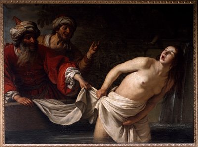 Suzanne i badet Maleri af Gherardo delle Notti (Gerrit van Honthorst) (1590-1656) 1655 søn. 157x213 cm Rom, Galleria Borghese af Gerrit van Honthorst
