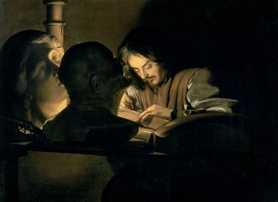 Kunstneren på arbejde af Gerrit van Honthorst