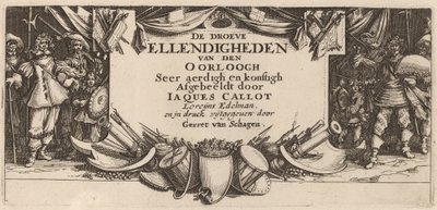 Titel side af Gerrit van Schagen after Jacques Callot