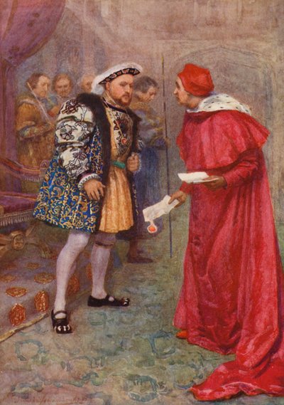 William Shakespeares skuespil: Henrik VIII (farvelitografi) af Gertrude E. Demain (after) Hammond