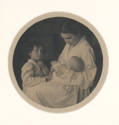 Nancy, Paul (3 1/2 år) og Claire (5 måneder) af Gertrude Käsebier