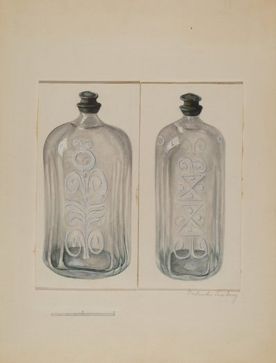 Cordial flaske, ca. 1936. af Gertrude Lemberg
