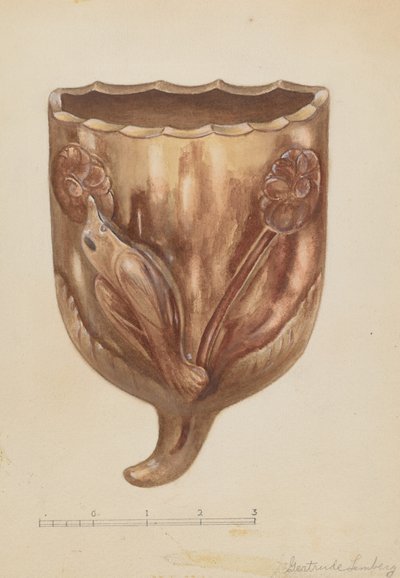 Væglomme til blomster, ca. 1936. af Gertrude Lemberg