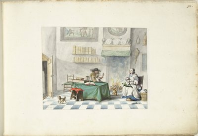 Herren læser for en dame af Gesina ter Borch (signed by artist)