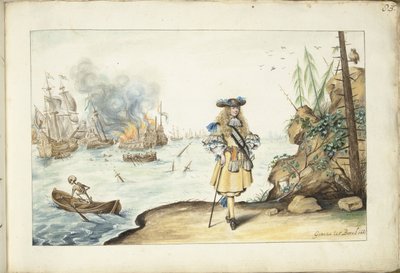 Moses på kysten ved Harwich af Gesina ter Borch (signed by artist)