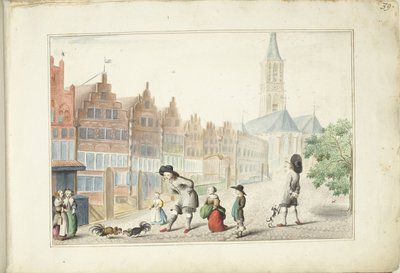 Hanekamp i Sassenstraat i Zwolle af Gesina ter Borch