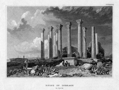 Ruinerne af Djerash, Syrien, 1800-tallet. af Gest