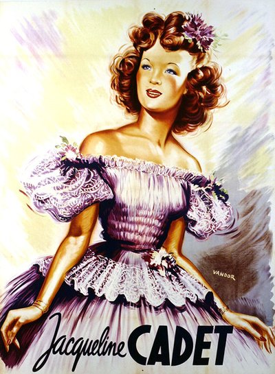 Jacqueline Cadet plakat (farve litho) af Geza Vandor