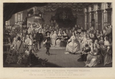 Kong Charles II og Elizabeth, Prinsesse Palatine af Gheerart Janssen