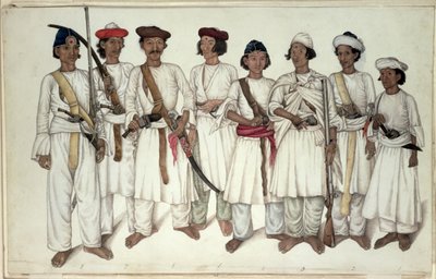 Otte Gurkhaer, 1815 af Ghulam Ali Khan