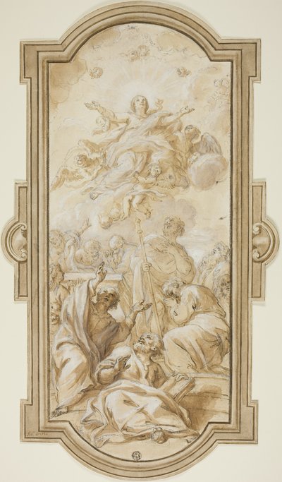 Jomfru Marias himmelfart af Giacinto Calandrucci