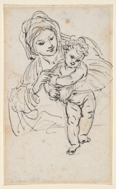 Madonna og barn af Giacinto Calandrucci