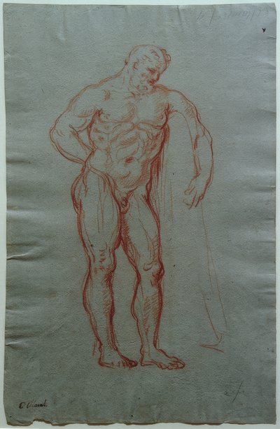 Studer efter figuren af ​​Farnese Hercules af Giacinto Calandrucci