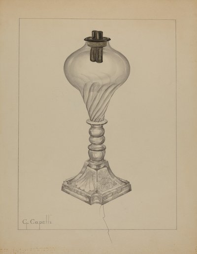 Lampe, ca. 1937. af Giacinto Capelli