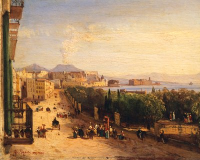 Chiaias Riviera (Riviera di Chiaia) i Napoli af Giacinto Gigante