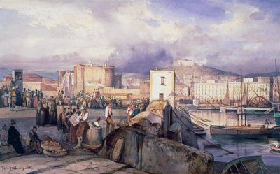 Napoli Dock af Giacinto Gigante