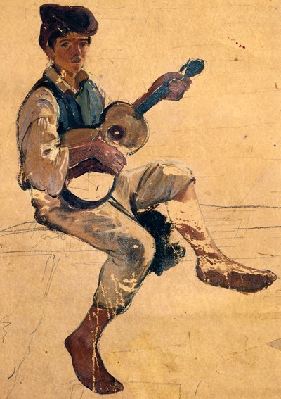 Guitarspilleren af Giacinto Gigante