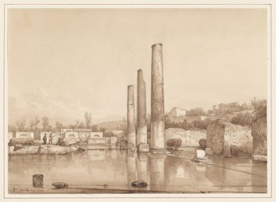 Udsigt over ruinerne i Pompeji af Giacinto Gigante
