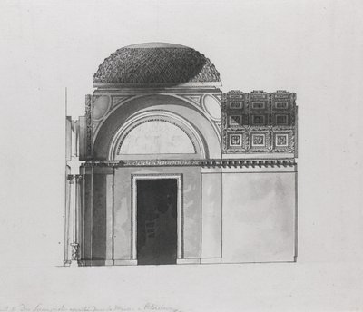 Skabsdesign til hertugen af Serracapriola i Petersborg af Giacomo Antonio Domenico Quarenghi