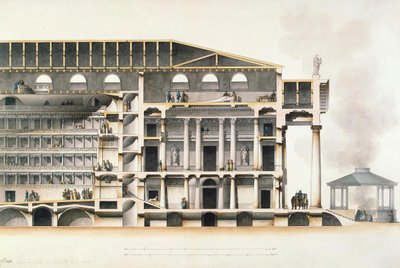 Saint Petersburg Imperial Bolshoi Kamenny Theatre, begyndelsen af det 19. århundrede af Giacomo Antonio Domenico Quarenghi