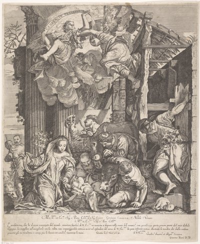 Tilbedelse af hyrderne af Giacomo Barri