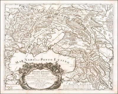 Kort over Lille Tartariet fra 1684 af Giacomo Cantelli da Vignola af Giacomo Cantelli